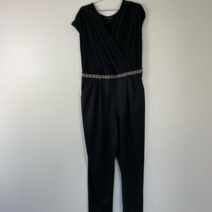 Lane Bryant Black Cropped Romper Size 18 EUC